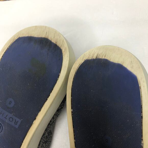 Rothy’s Shoes Snake Python Grey Slip On Flat Sneaker 8 - Picture 7 of 11